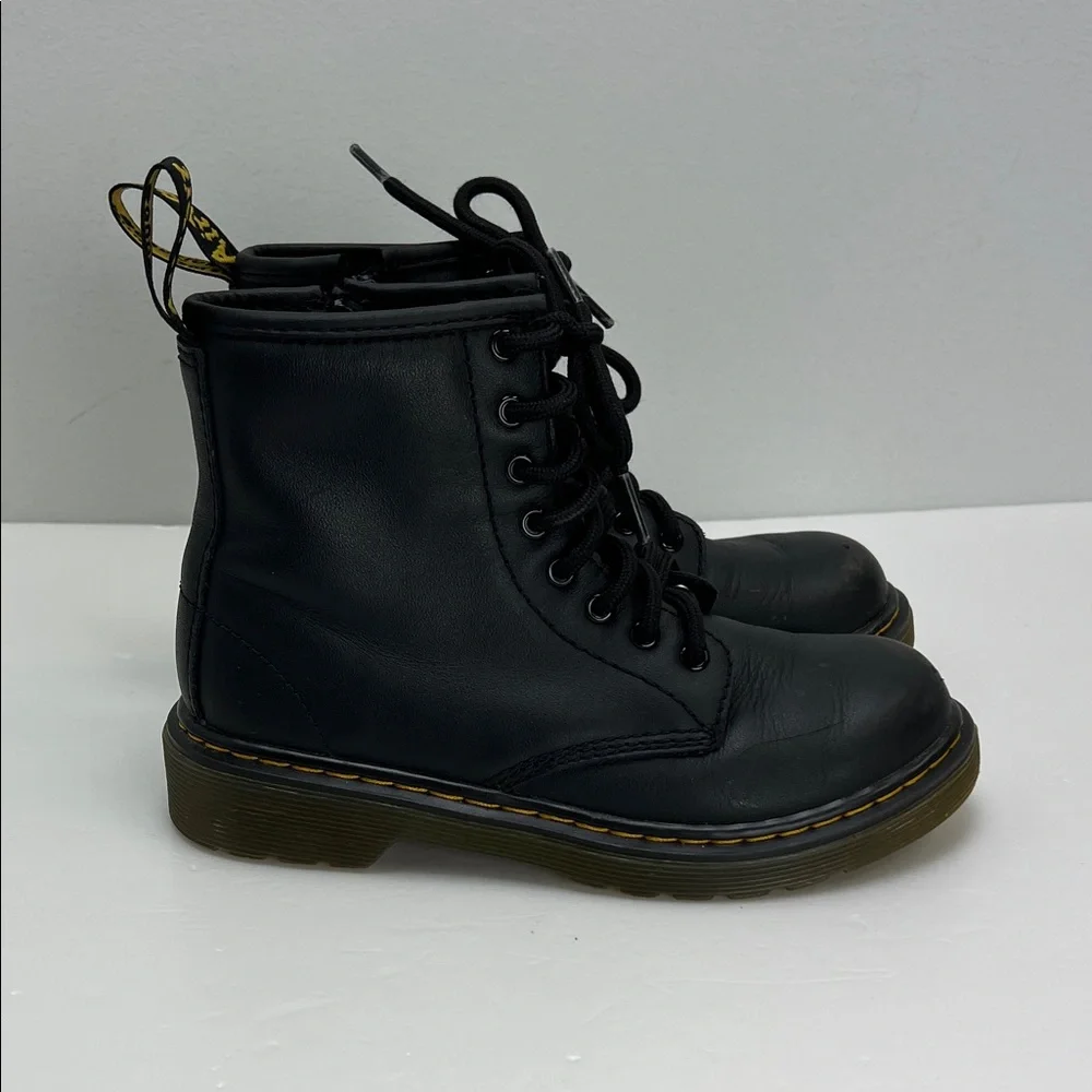 Dr Martens Black Leather Boots 1460 Girls Size 1 US Youth Classic Kids Combat